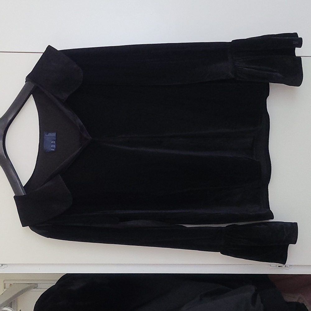 HOLICHO Korean corduroy off-shoulder Blouse in Black